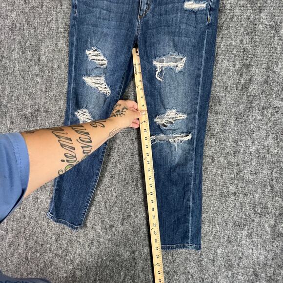 Joe's Jeans Blue Distressed Ankle Jeans - Picture 5 of 7